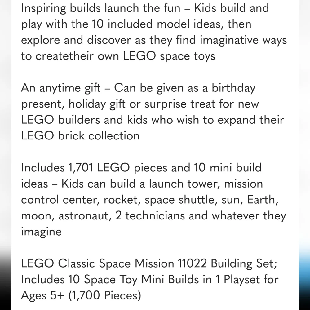 LEGO Classic Space Mission 11022 Building Set; Includes 10 Space Toy Min… - Picture 6 of 6